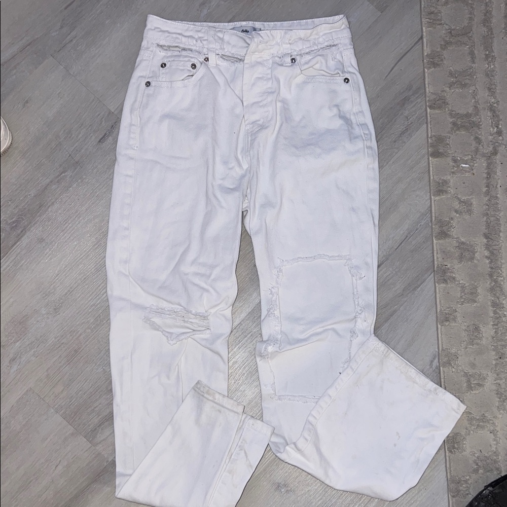 Adika White Distressed Jeans